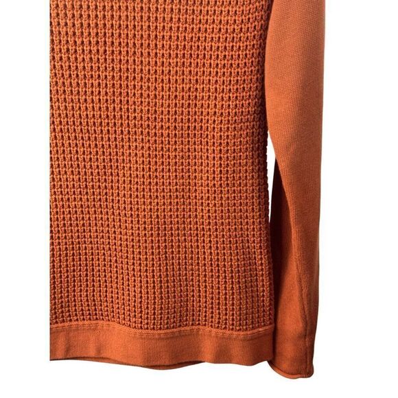 J. Crew Crewneck Rust Orange 100% Cotton Long-Sleeve Sweater Rust Orange EUC XS - Picture 4 of 10